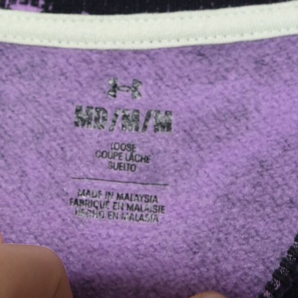 Under Armour Project Rock Rival Fleece Disrupt Printed Crew Sweatshirt Men M - Picture 7 of 8